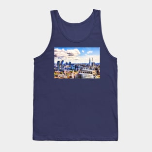 London City Canary Wharf Aerial View Tank Top